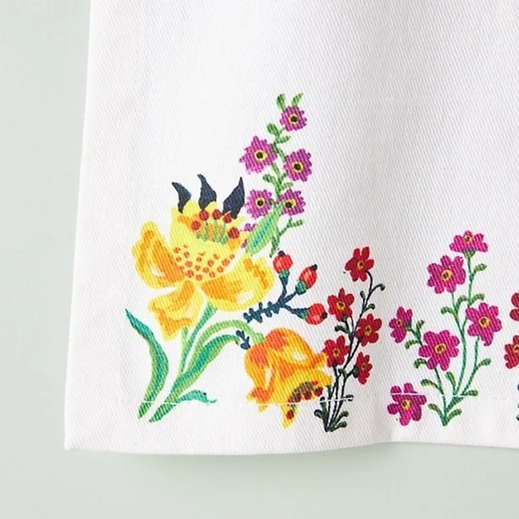 Anthropologie Nathalie Lete Mom Embroidered  Dish Towel - Picture 2 of 4